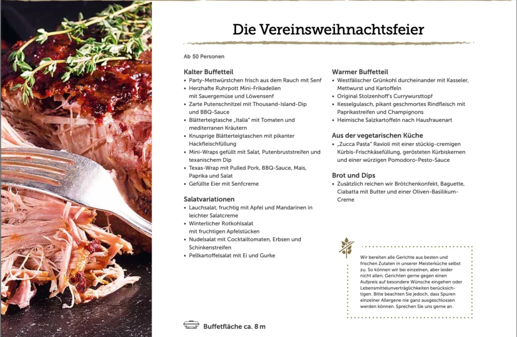 Vereinsweihnachtsfeier ab 50 Personen Kopie